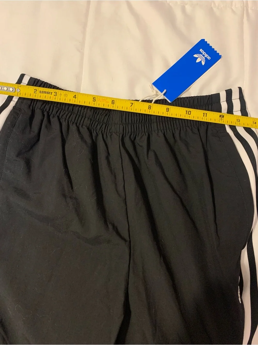 adidas Black Joggers with White Three Stripes